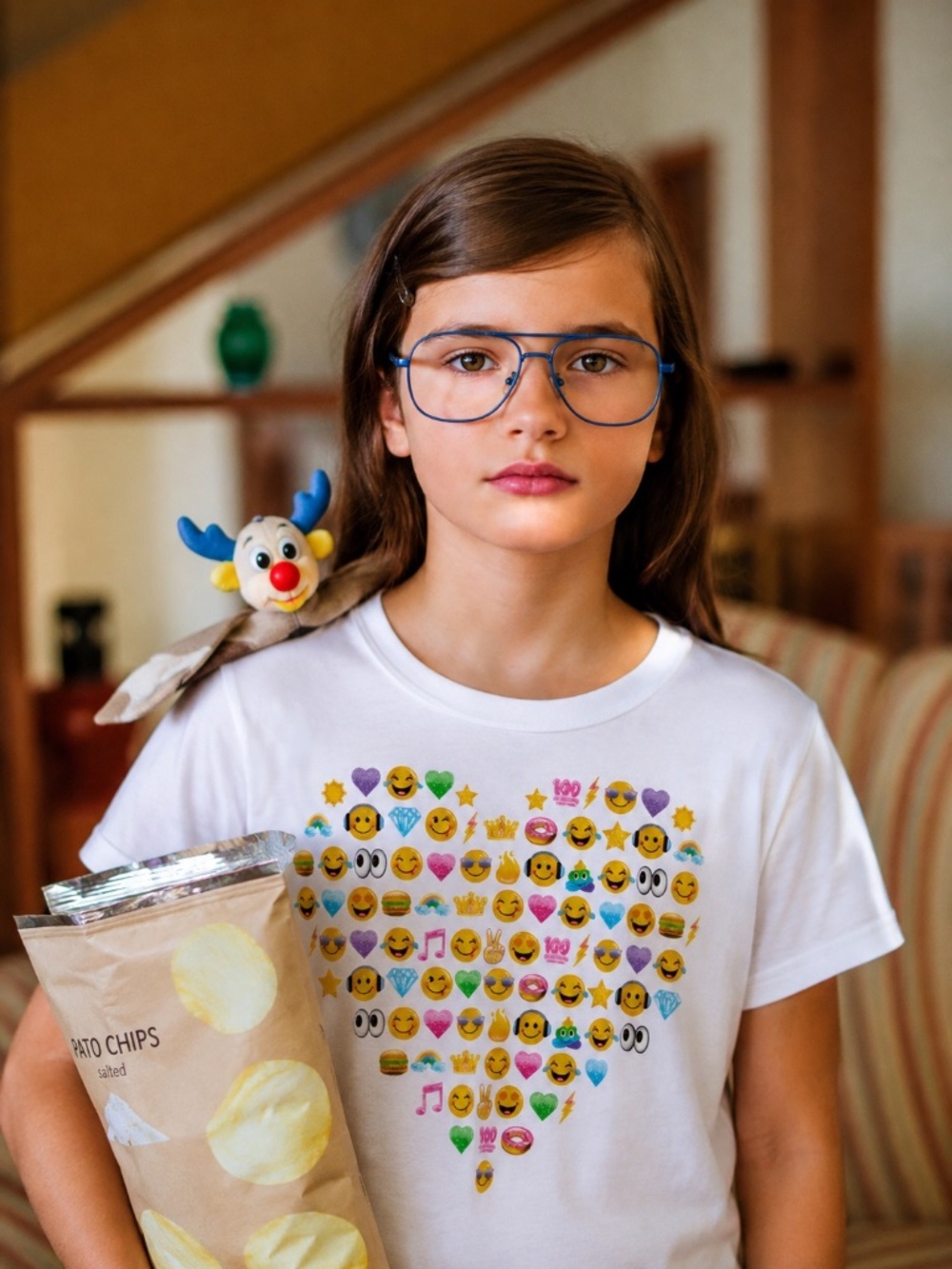 Walmart mini emoji heart tee